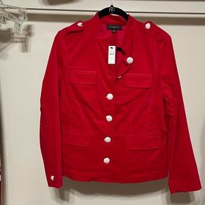 NWT Talbots military inspired red jacket (10)